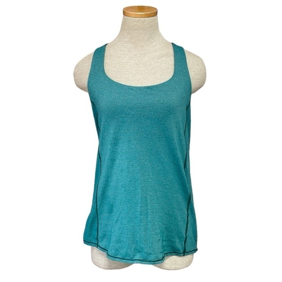 Lululemon Tank Top Women's 8 Green Sleeveless Athletic Built-in Bra - Picture 1 of 13